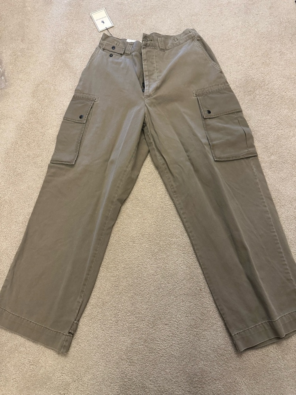NWT Polo Ralph Lauren Men's Olive Green Cargo Pants Briggs Fatigue Pant 38x30
